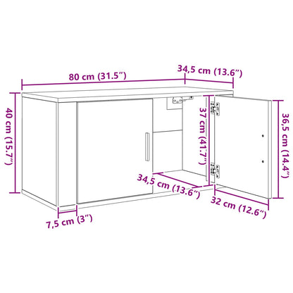 vidaXL Wall-mounted TV Cabinet Set 2 pcs Artisan Oak 80 x 34.5 x 40 cm