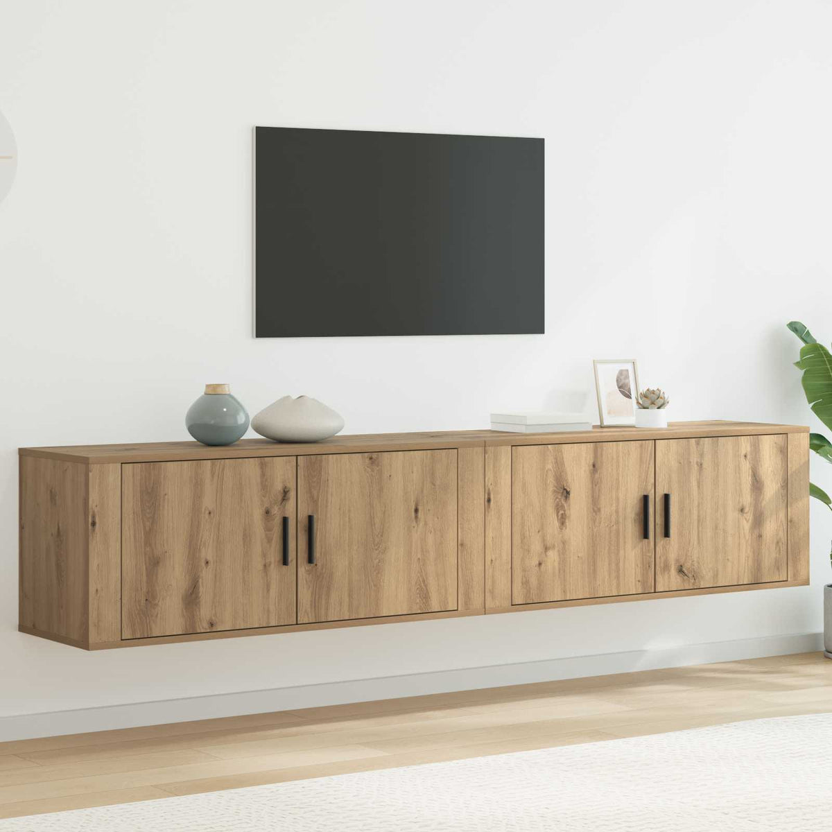vidaXL Wall-mounted TV Cabinet Set 2 pcs Artisan Oak Engineered Wood