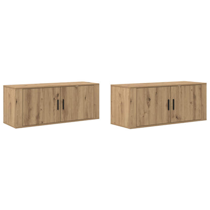 vidaXL Wall-mounted TV Cabinet Set 2 pcs Artisan Oak Engineered Wood