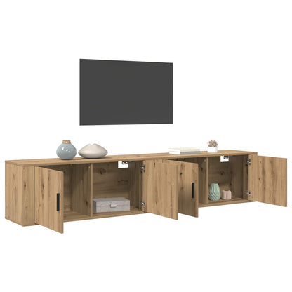 vidaXL Wall-mounted TV Cabinet Set 2 pcs Artisan Oak Engineered Wood