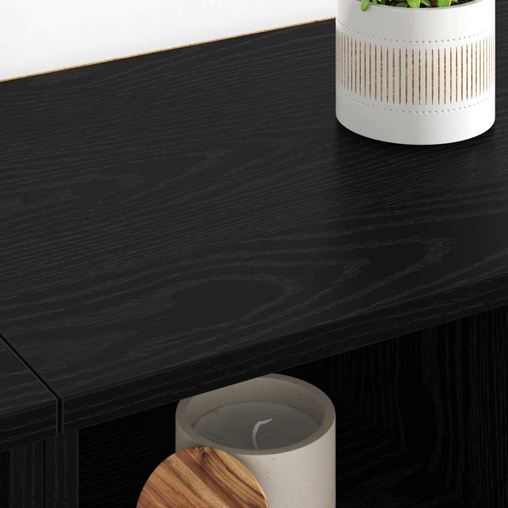 vidaXL Sideboards 2 pcs Black Oak 60 x 35 x 70 cm Engineered Wood
