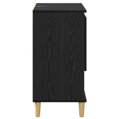 vidaXL Sideboards 2 pcs Black Oak 60 x 35 x 70 cm Engineered Wood