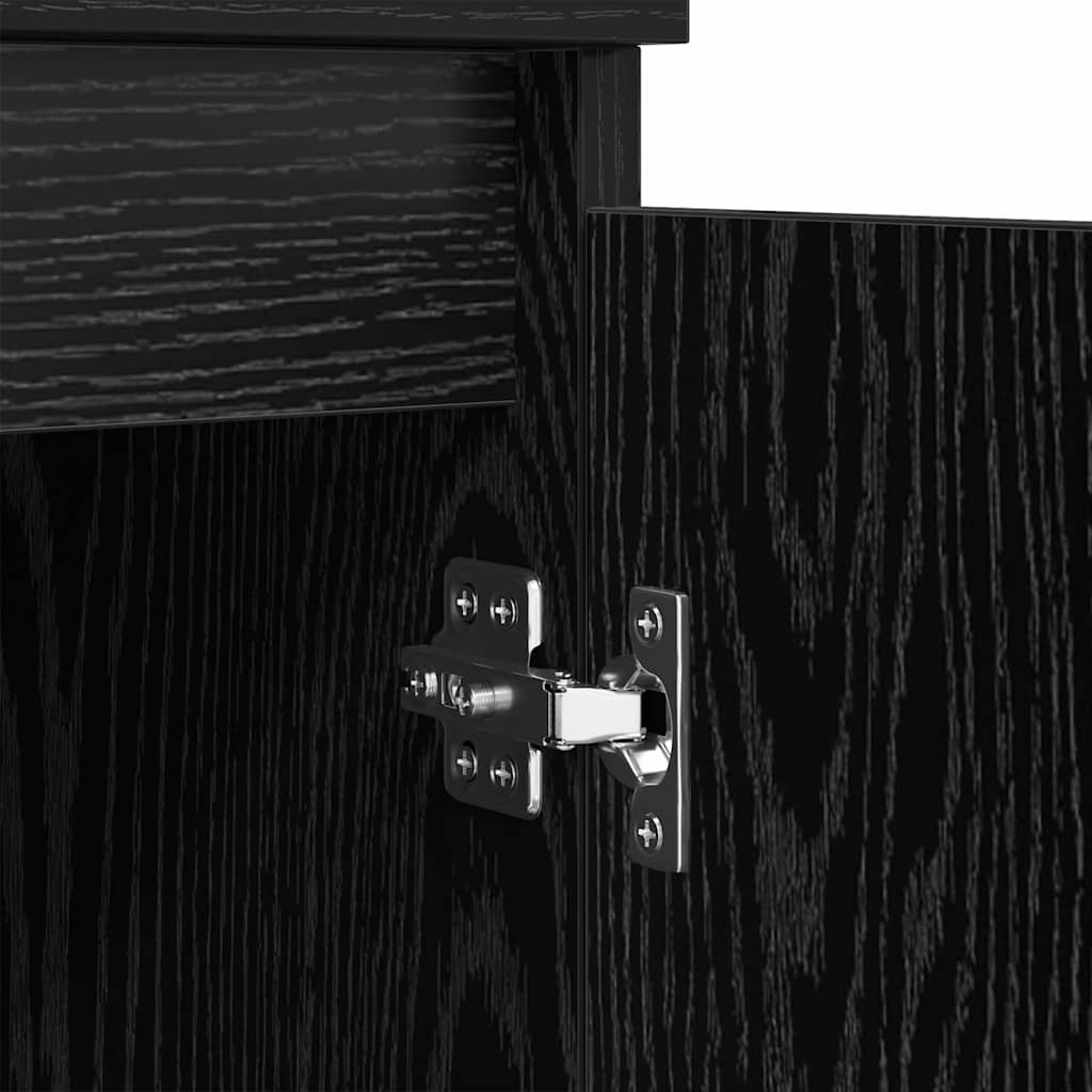 vidaXL Sideboards 3 pcs Black Oak 60 x 35 x 70 cm Engineered Wood
