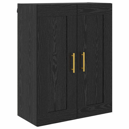 vidaXL Wall-mounted Cabinet 2 pcs Black Oak 69.5 x 34 x 90 cm