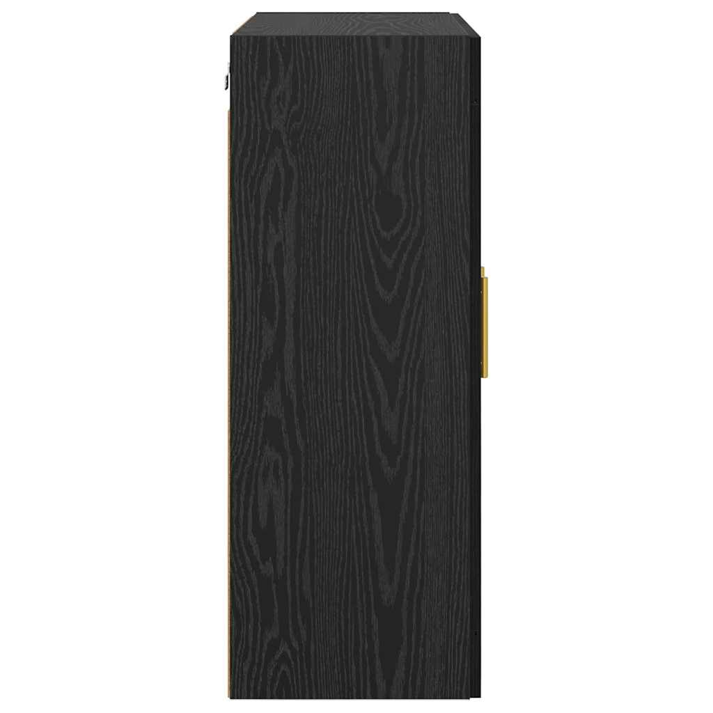vidaXL Wall-mounted Cabinet 2 pcs Black Oak 69.5 x 34 x 90 cm
