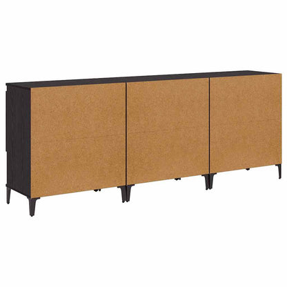 vidaXL Sideboards 3 pcs Black Oak 60 x 35 x 70 cm Engineered Wood