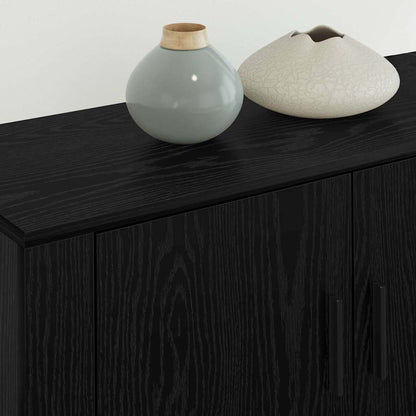 vidaXL Wall-mounted TV Cabinet Set 3 pcs Black Oak 80 x 34.5 x 40 cm