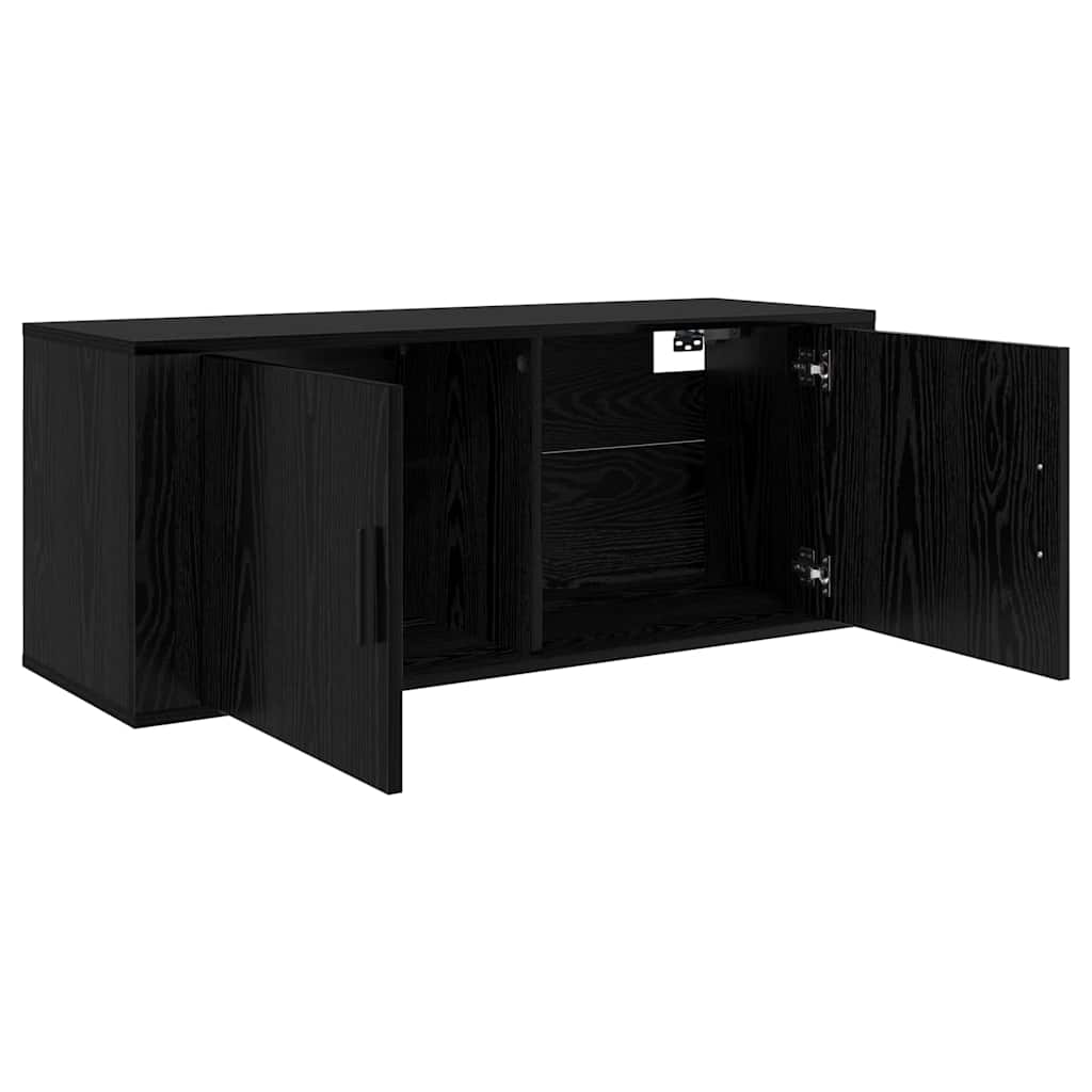 vidaXL Wall-mounted TV Cabinet Set 3 pcs Black Oak 100 x 34.5 x 40 cm