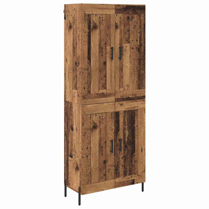 vidaXL Highboard 2 pcs Old Wood Engineered Wood