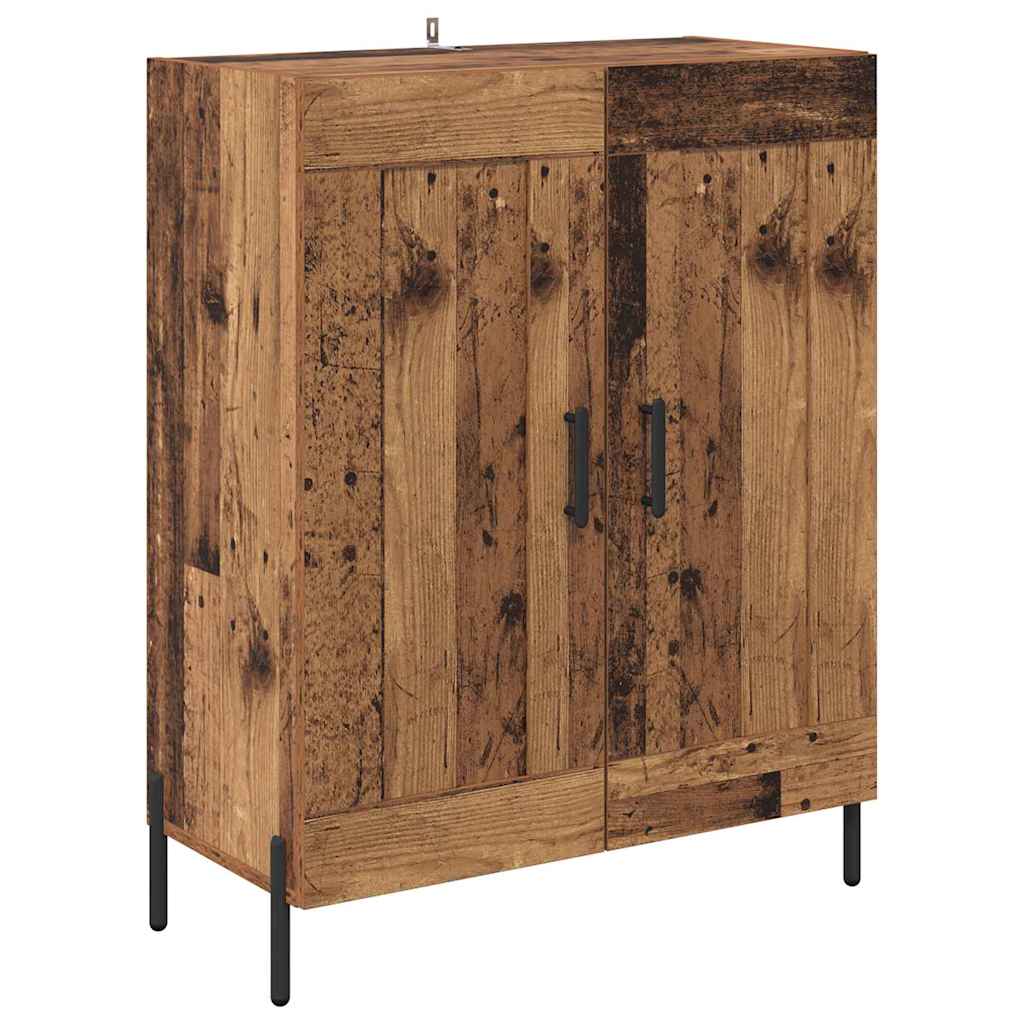 vidaXL Highboard 2 pcs Old Wood Engineered Wood