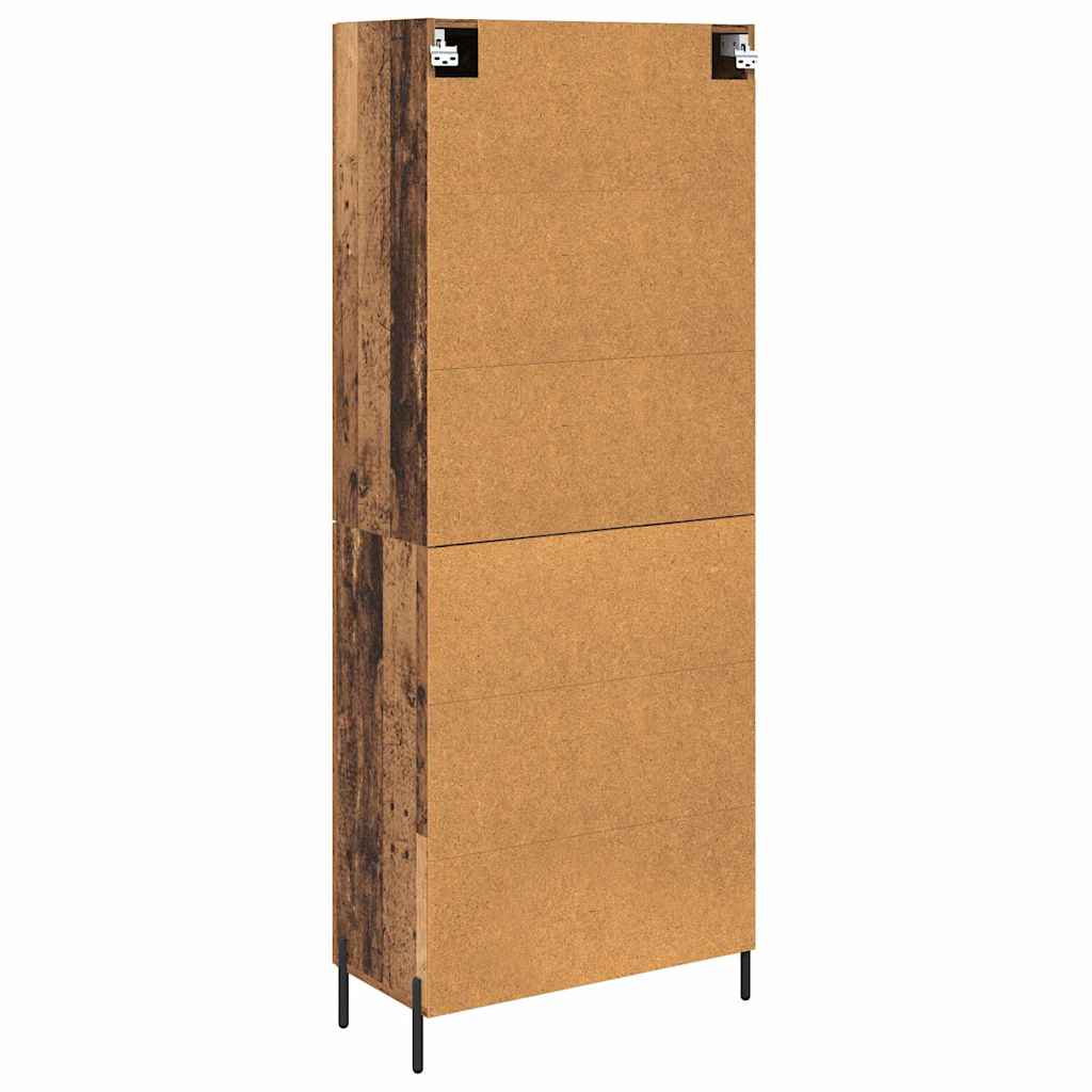 vidaXL Highboard 2 pcs Old Wood Engineered Wood