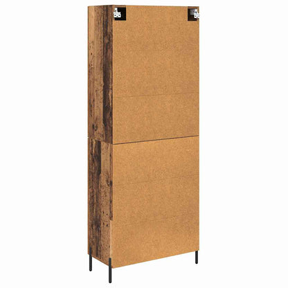 vidaXL Highboard 2 pcs Old Wood Engineered Wood