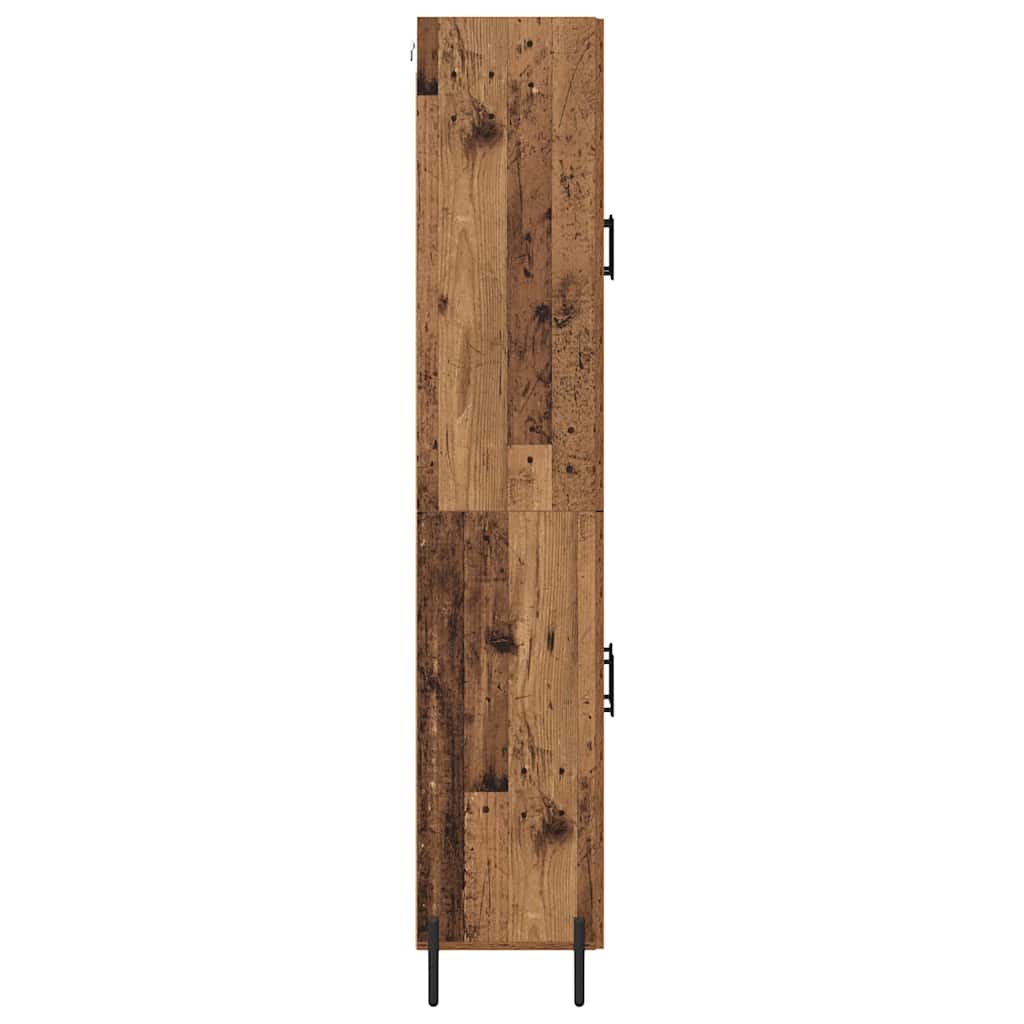 vidaXL Highboard 2 pcs Old Wood Engineered Wood