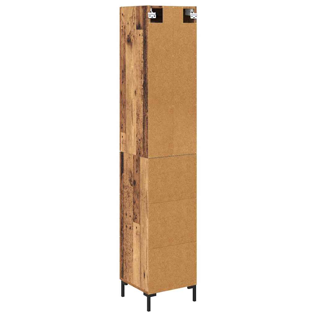 vidaXL Highboard Old Wood 34.5 x 34 x 180 cm Engineered Wood