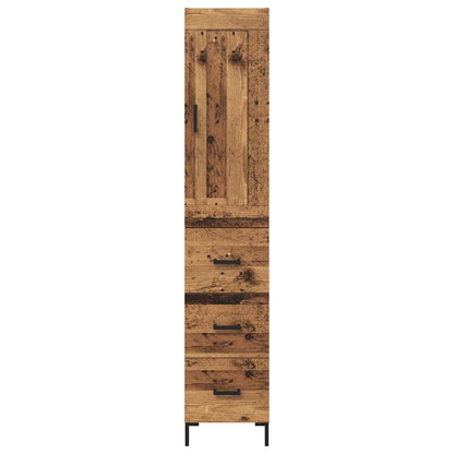 vidaXL Highboard Old Wood 34.5 x 34 x 180 cm Engineered Wood