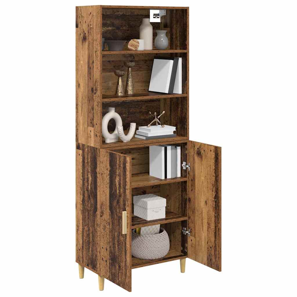 vidaXL Highboard Old Wood 69.5 x 32.5 x 180 cm Engineered Wood
