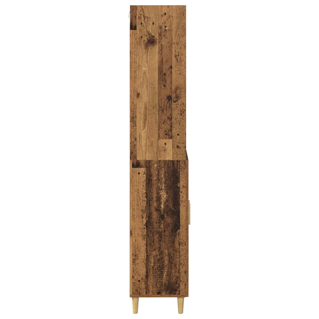 vidaXL Highboard Old Wood 69.5 x 32.5 x 180 cm Engineered Wood