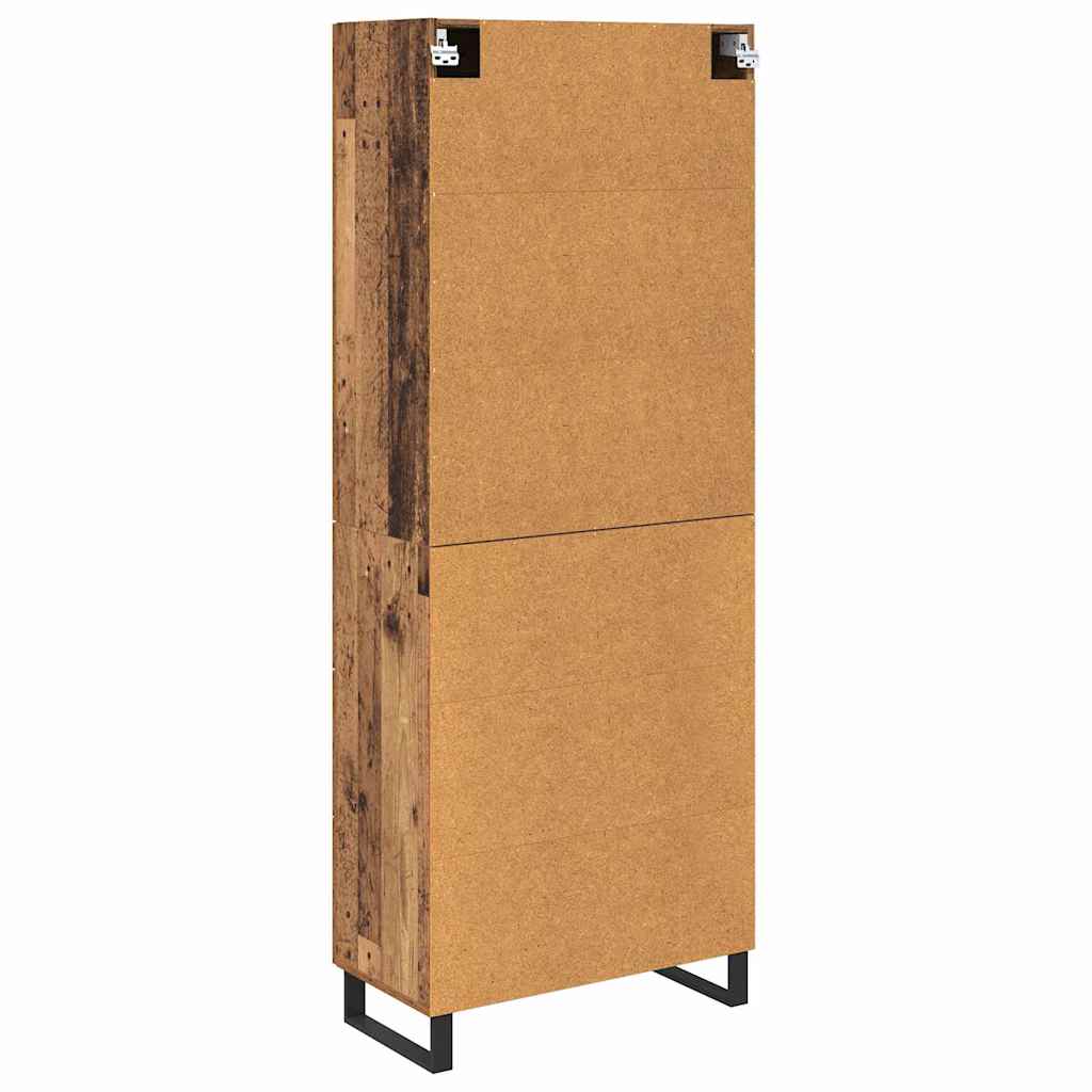 vidaXL Highboard Old Wood 69.5 x 34 x 180 cm Engineered Wood