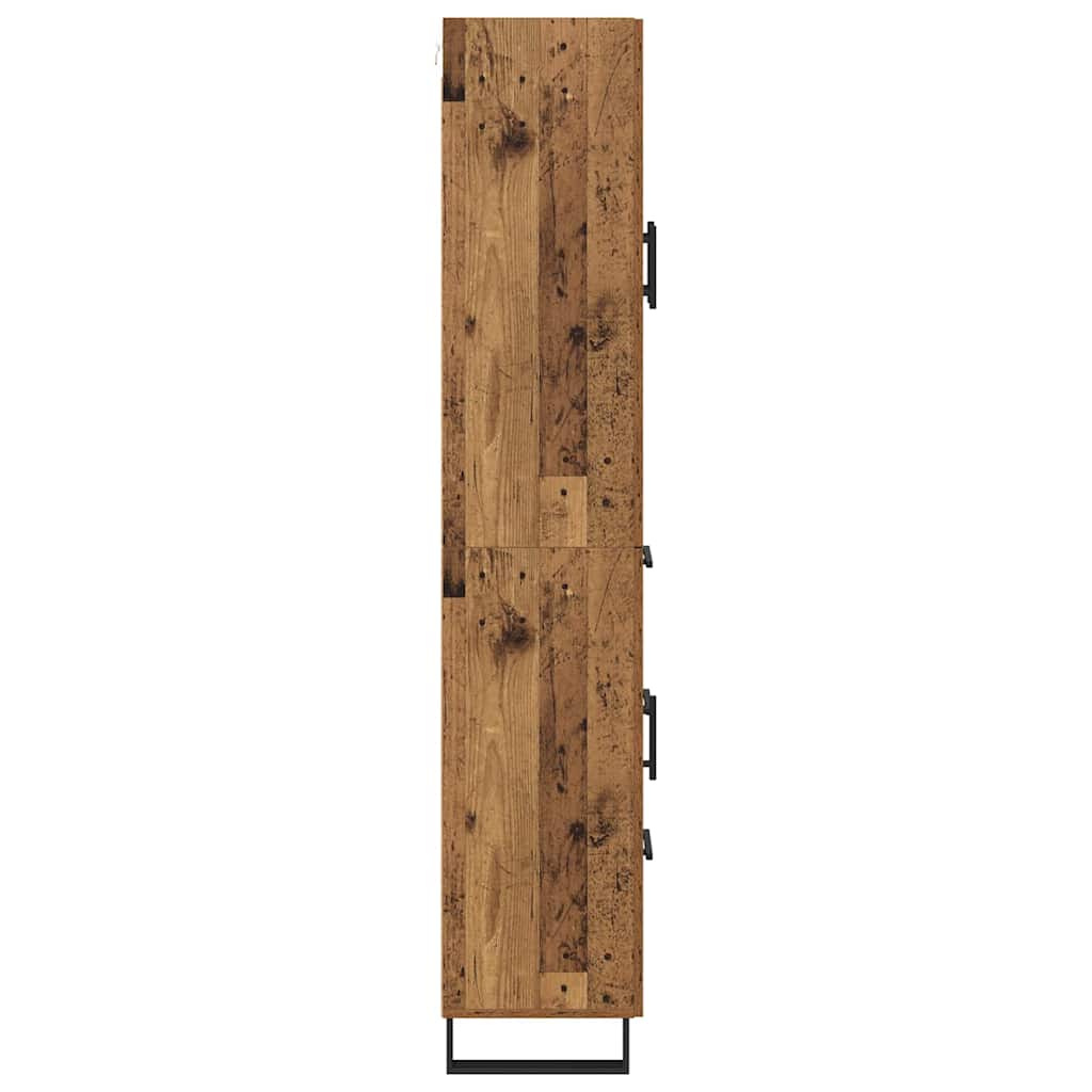vidaXL Highboard Old Wood 69.5 x 34 x 180 cm Engineered Wood