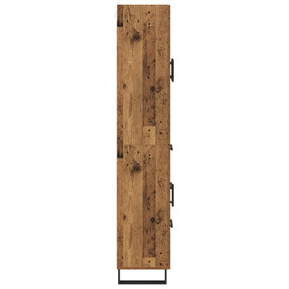 vidaXL Highboard Old Wood 69.5 x 34 x 180 cm Engineered Wood