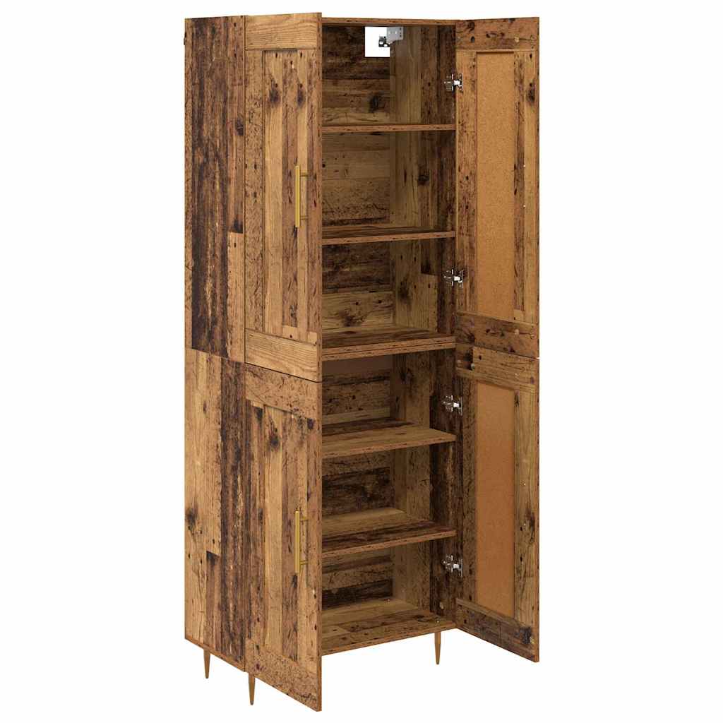 vidaXL Highboard Old Wood 69.5 x 34 x 180 cm Engineered Wood