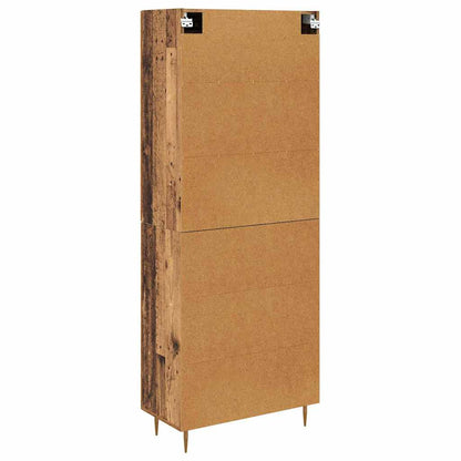 vidaXL Highboard Old Wood 69.5 x 34 x 180 cm Engineered Wood