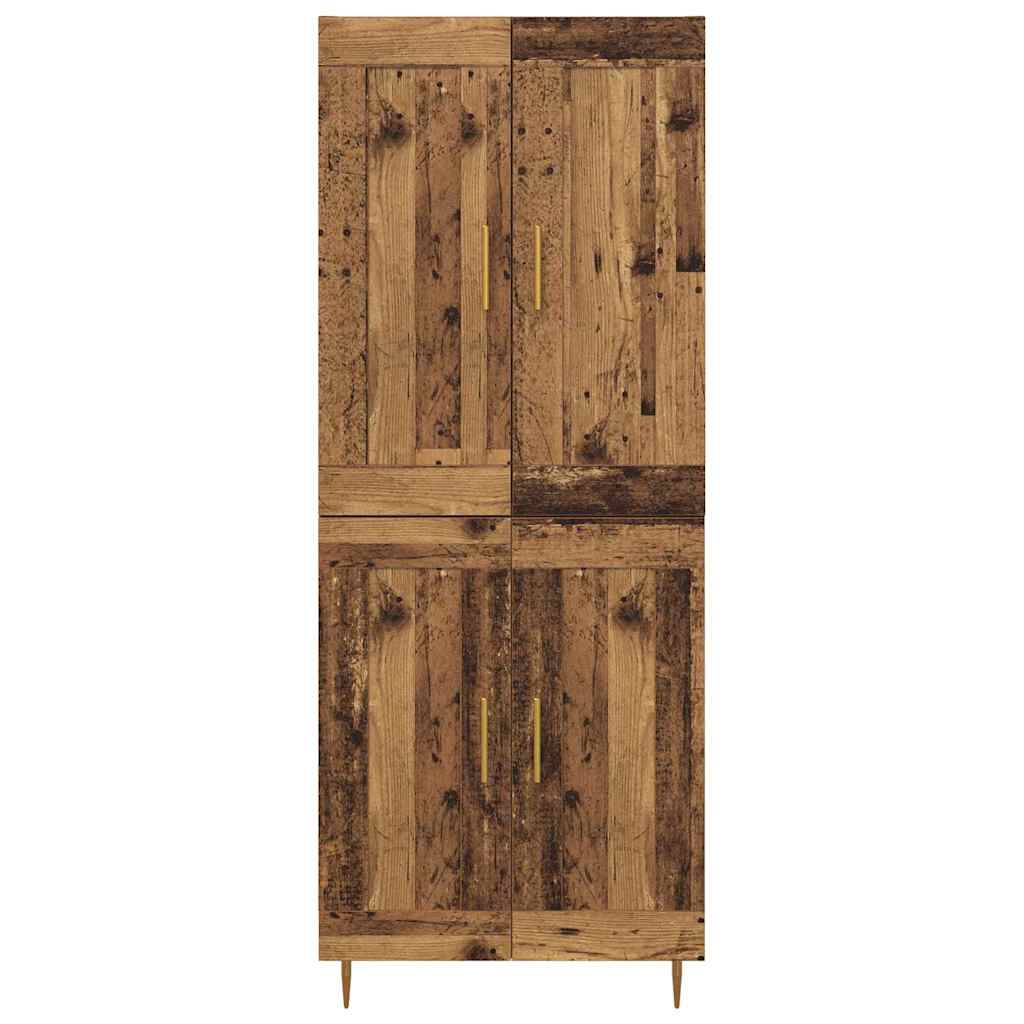 vidaXL Highboard Old Wood 69.5 x 34 x 180 cm Engineered Wood