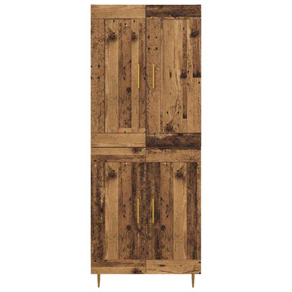 vidaXL Highboard Old Wood 69.5 x 34 x 180 cm Engineered Wood