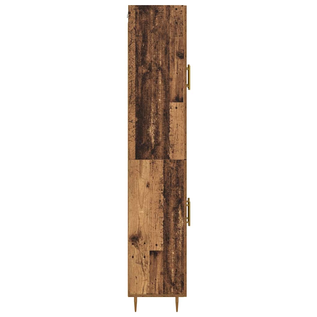 vidaXL Highboard Old Wood 69.5 x 34 x 180 cm Engineered Wood