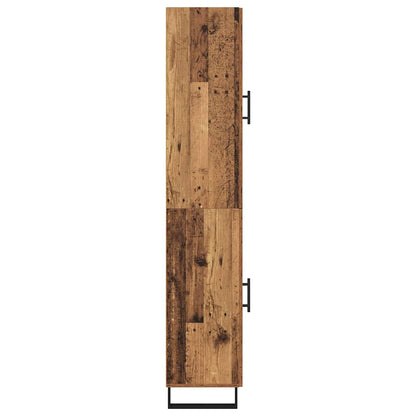 vidaXL Highboard Old Wood 34.5 x 34 x 180 cm Engineered Wood