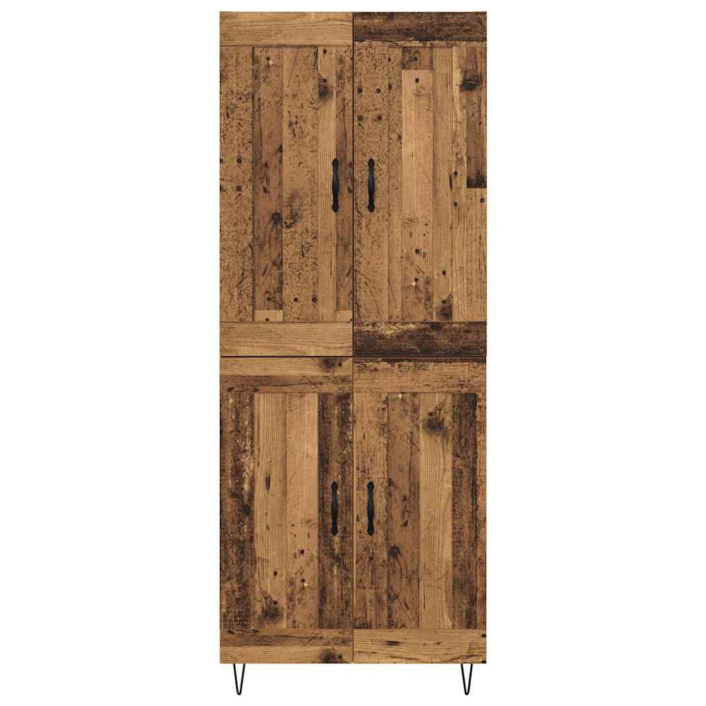 vidaXL Highboard Old Wood 69.5 x 34 x 180 cm Engineered Wood