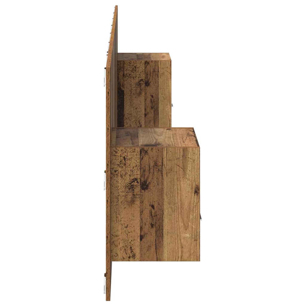 vidaXL Headboard with Cabinet 3 pcs Old Wood Engineered Wood
