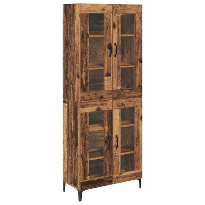 vidaXL Highboard Old Wood 69.5 x 34 x 180 cm Engineered Wood