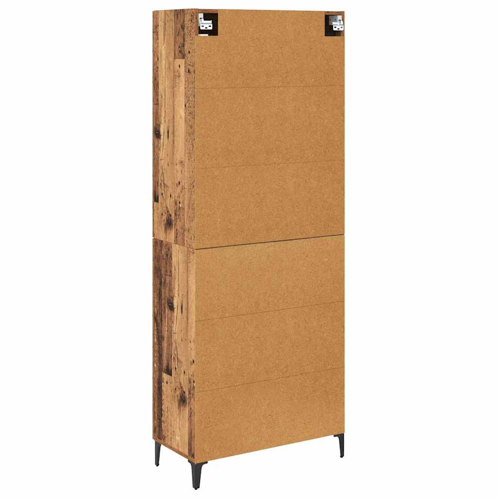 vidaXL Highboard Old Wood 69.5 x 34 x 180 cm Engineered Wood
