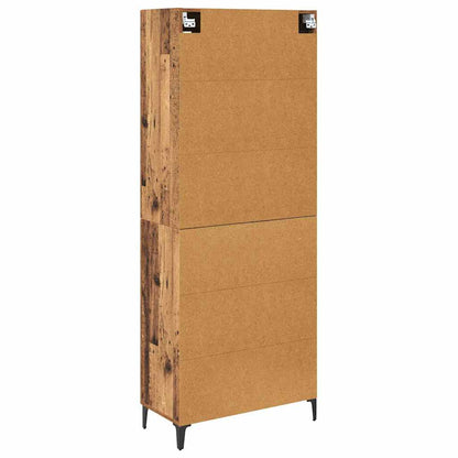 vidaXL Highboard Old Wood 69.5 x 34 x 180 cm Engineered Wood