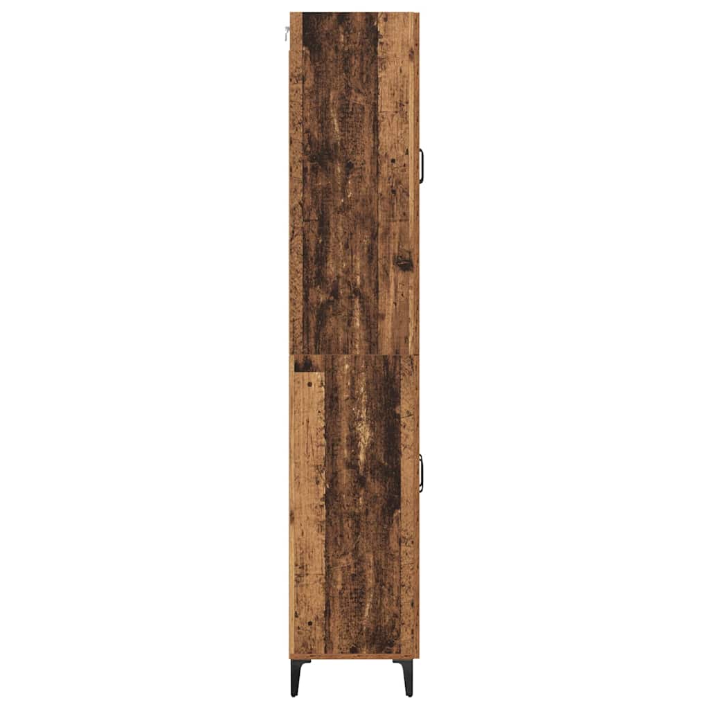 vidaXL Highboard Old Wood 69.5 x 34 x 180 cm Engineered Wood