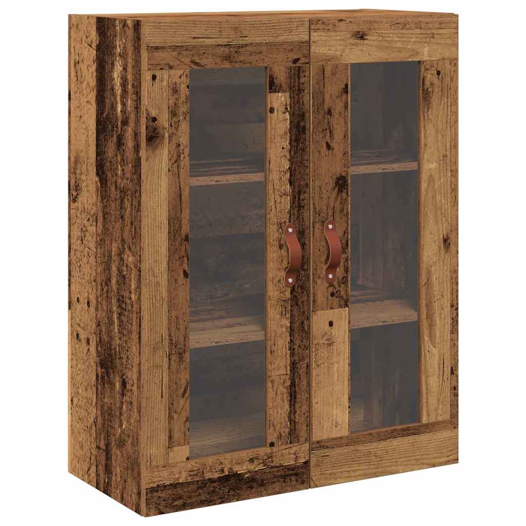 vidaXL Highboard Cabinet with Shelf 2 pcs Old Wood Engineered Wood