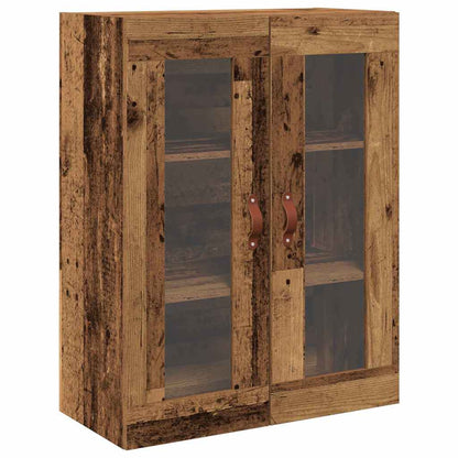 vidaXL Highboard Cabinet with Shelf 2 pcs Old Wood Engineered Wood