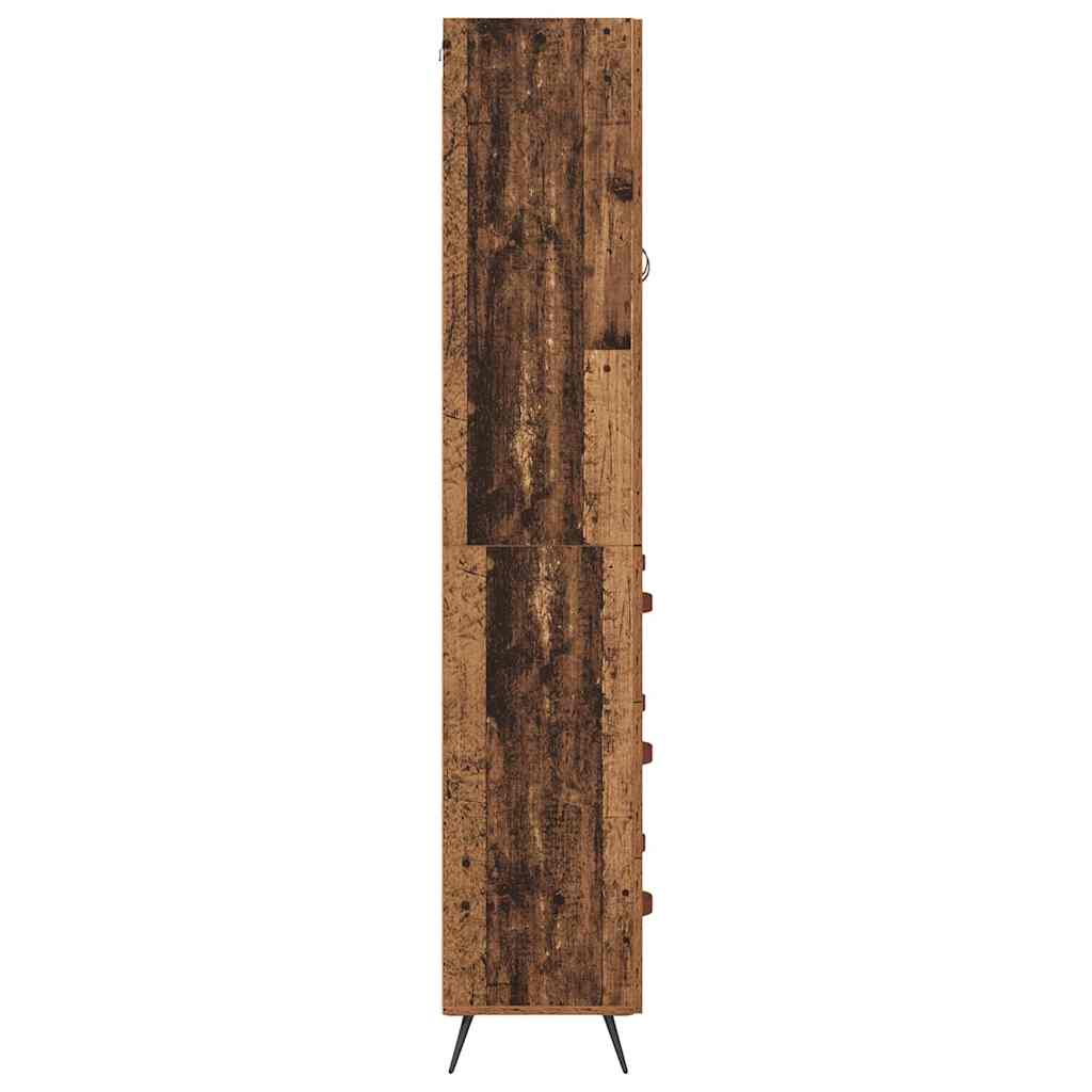 vidaXL Highboard Cabinet with Shelf 2 pcs Old Wood Engineered Wood