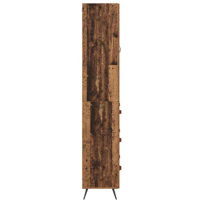vidaXL Highboard Cabinet with Shelf 2 pcs Old Wood Engineered Wood