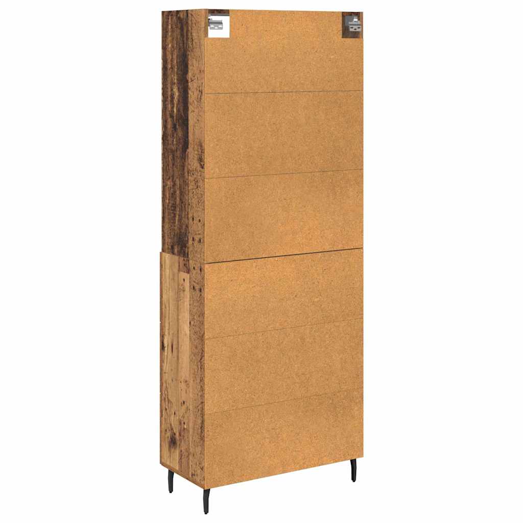 vidaXL Highboard with Drawer 2 pcs Old Wood Engineered Wood