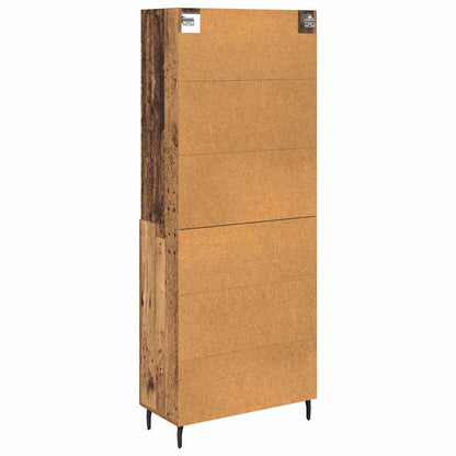 vidaXL Highboard with Drawer 2 pcs Old Wood Engineered Wood