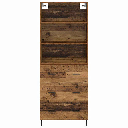 vidaXL Highboard with Drawer 2 pcs Old Wood Engineered Wood