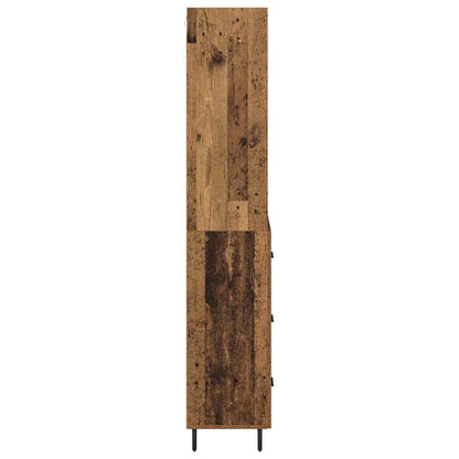 vidaXL Highboard with Drawer 2 pcs Old Wood Engineered Wood