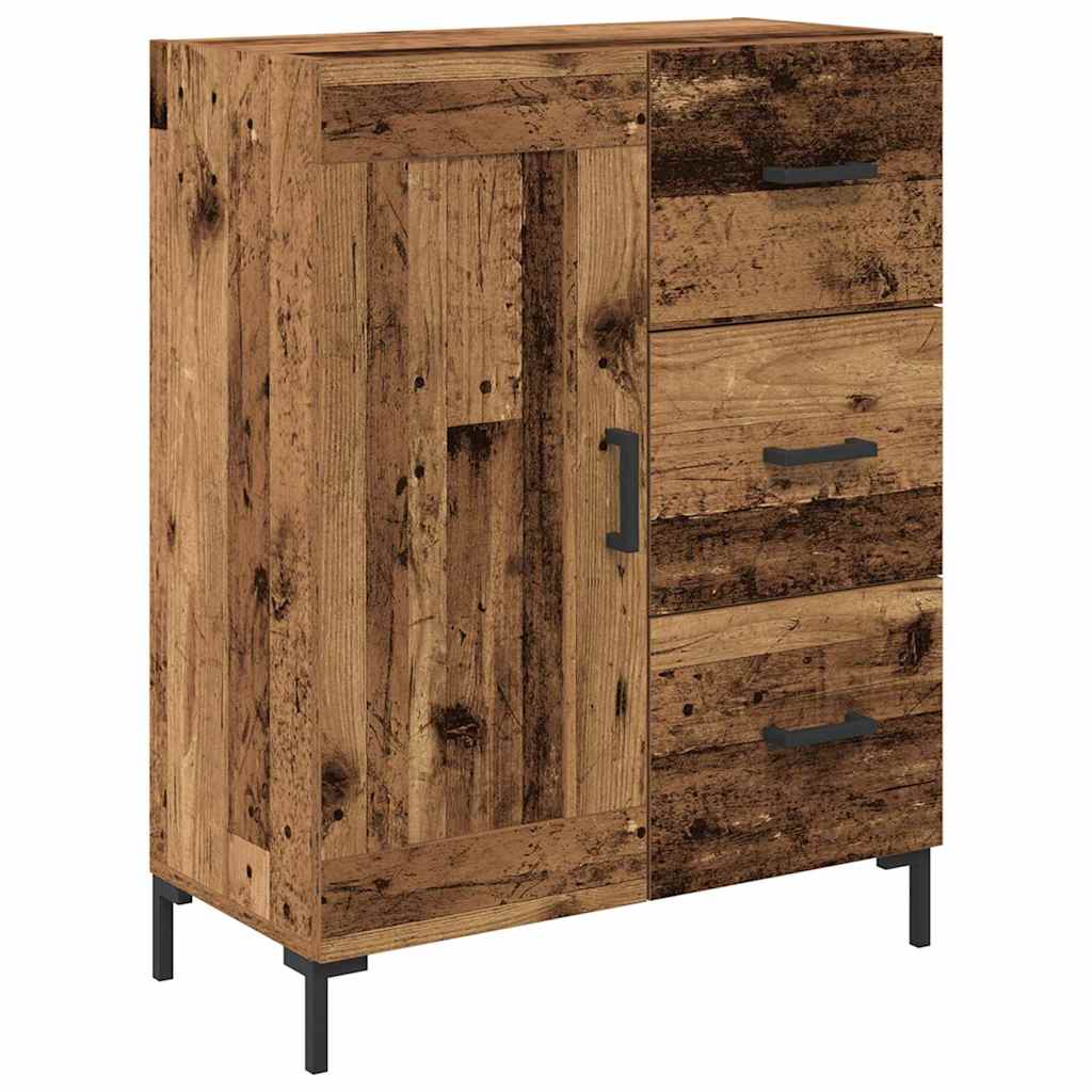 vidaXL Highboard Old Wood 69.5 x 34 x 180 cm Engineered Wood