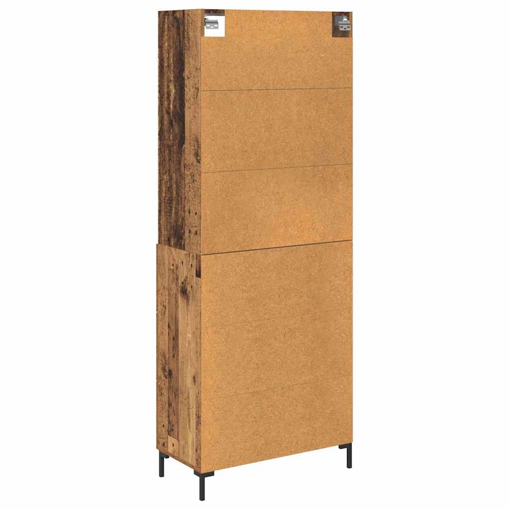 vidaXL Highboard Old Wood 69.5 x 34 x 180 cm Engineered Wood