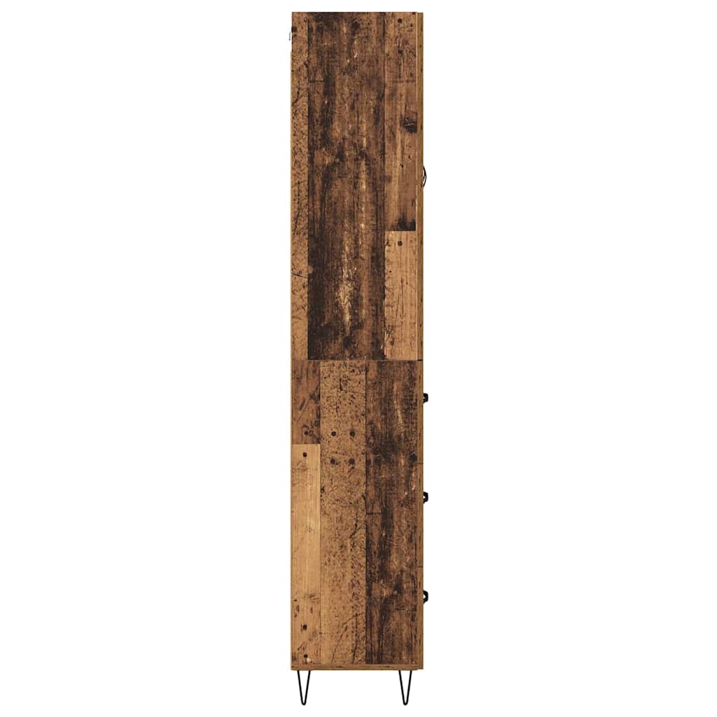 vidaXL Highboard Old Wood 69.5 x 34 x 180 cm Engineered Wood