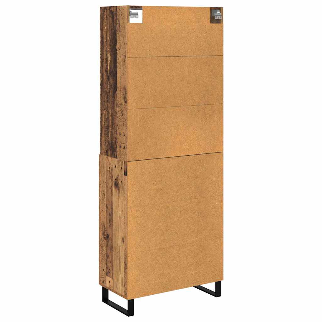 vidaXL Highboard with Drawer 2 pcs Old Wood Engineered Wood
