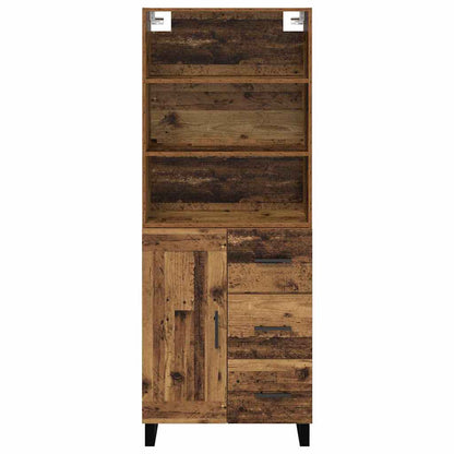 vidaXL Highboard with Drawer 2 pcs Old Wood Engineered Wood