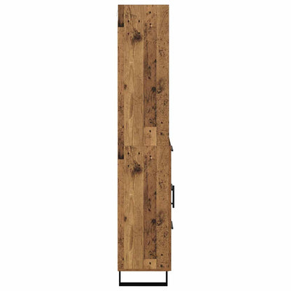 vidaXL Highboard with Drawer 2 pcs Old Wood Engineered Wood